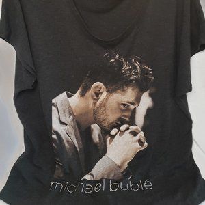 Michael Buble Womens Black T Shirt (Size L)